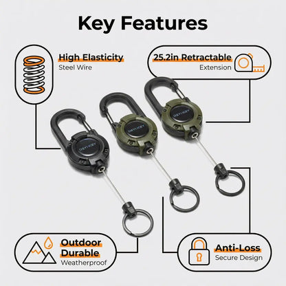 Heavy-Duty Retractable Key Holder