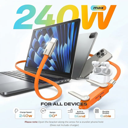 Type-C Fast Charging Cable With Detatchable Stand VIP
