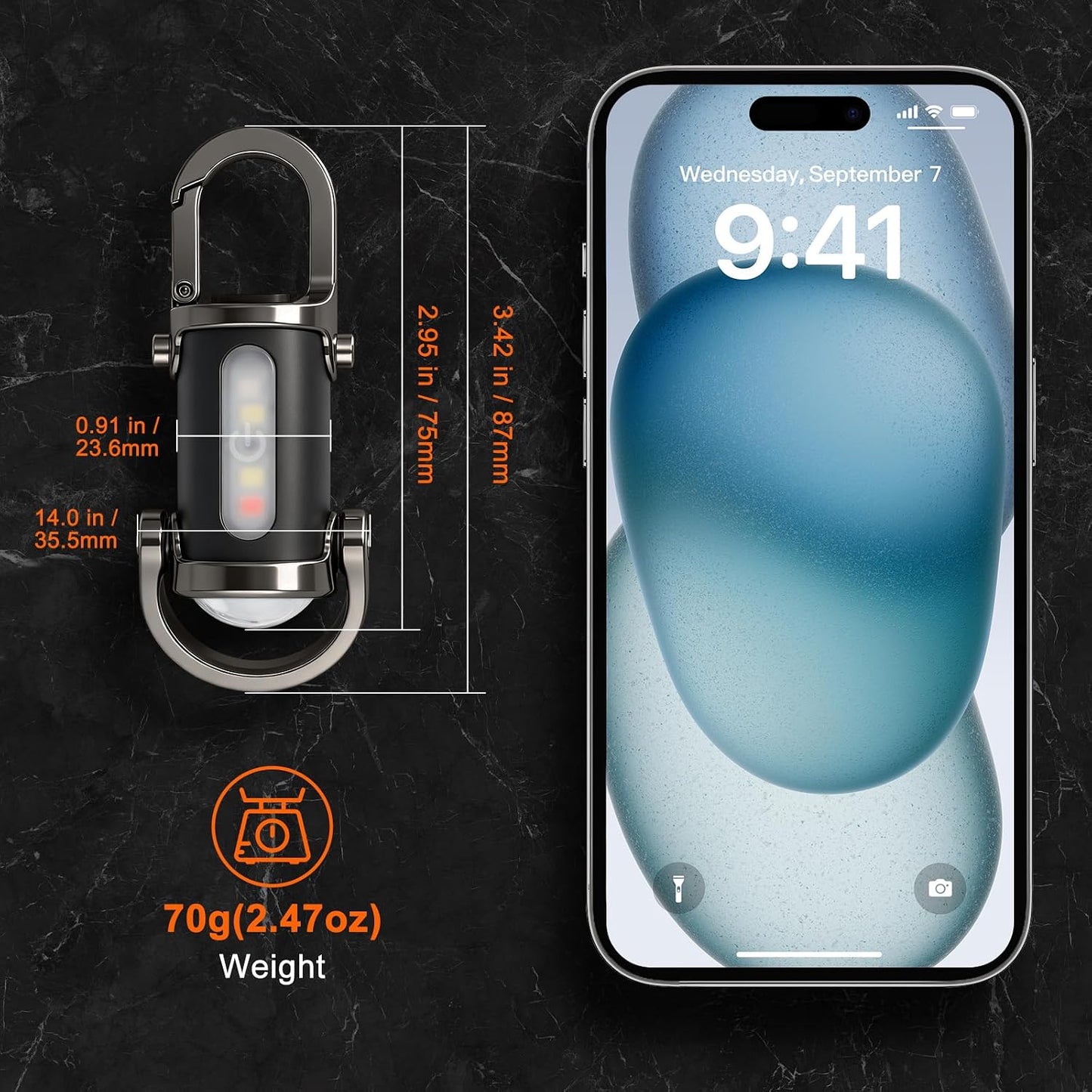 Rechargeable Mini Keychain Pocket Torch