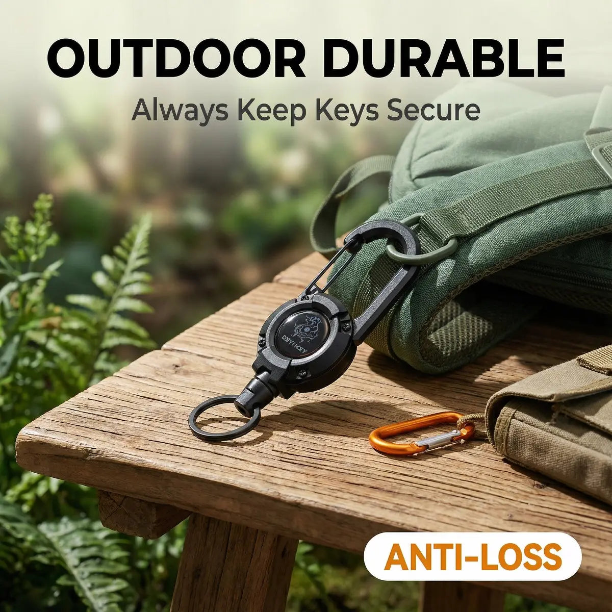 Heavy-Duty Retractable Key Holder