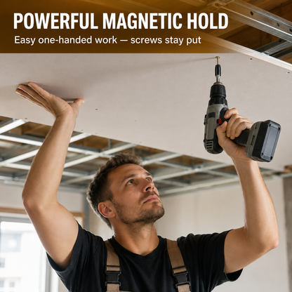 Universal Magnetic Screw Holder for Drill Bits and Screwdrivers.