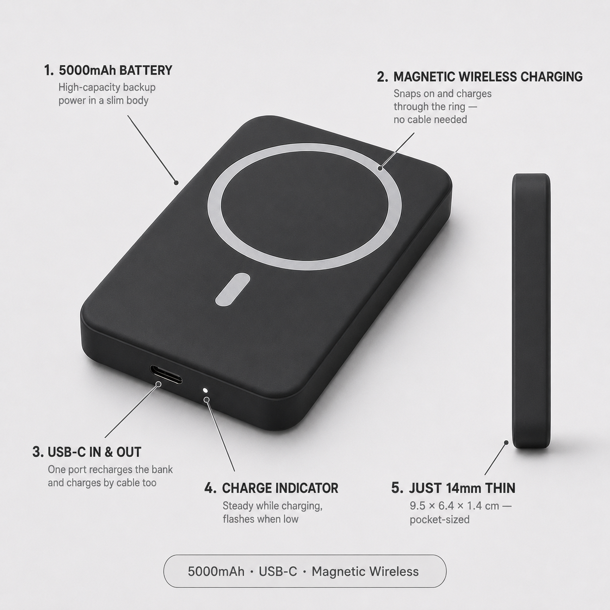 Magnetic Wireless Power Bank VIP