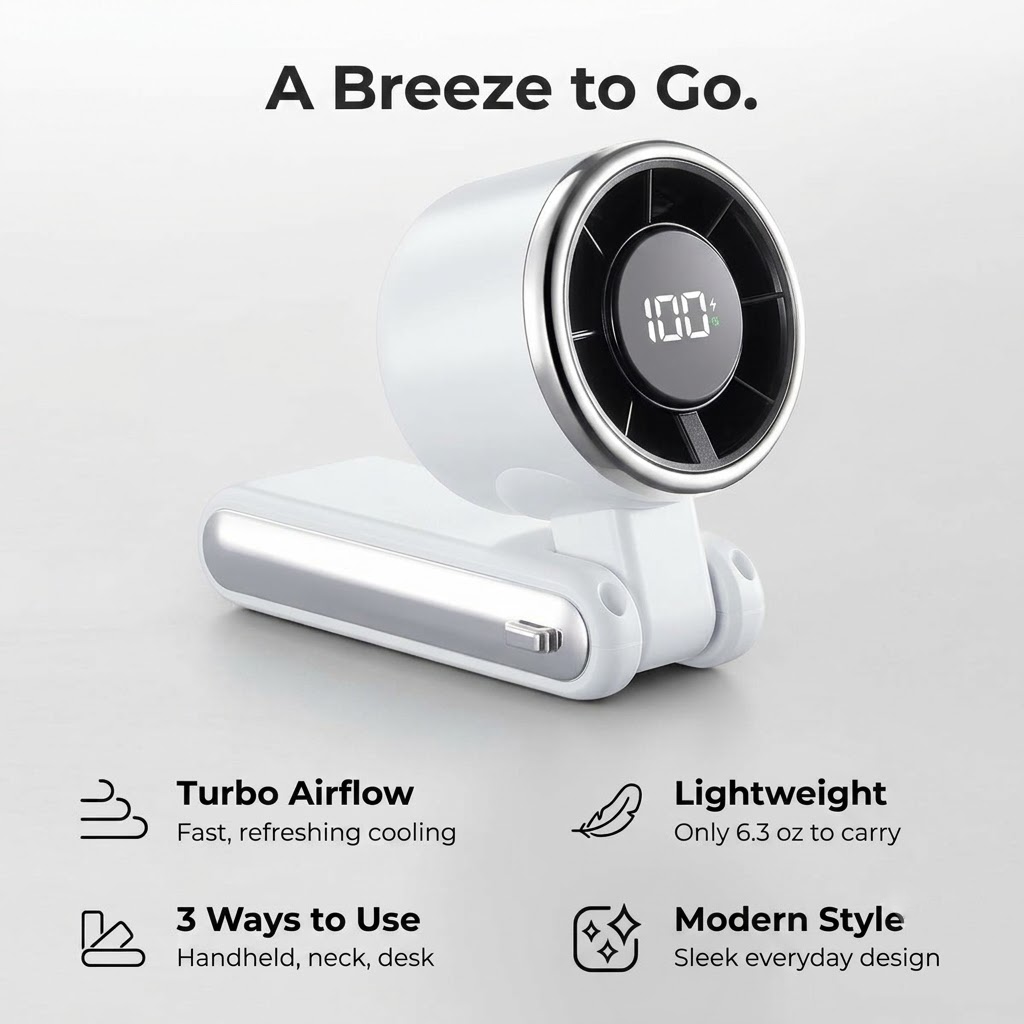 Upgraded Portable Handheld Turbo Fan VIP