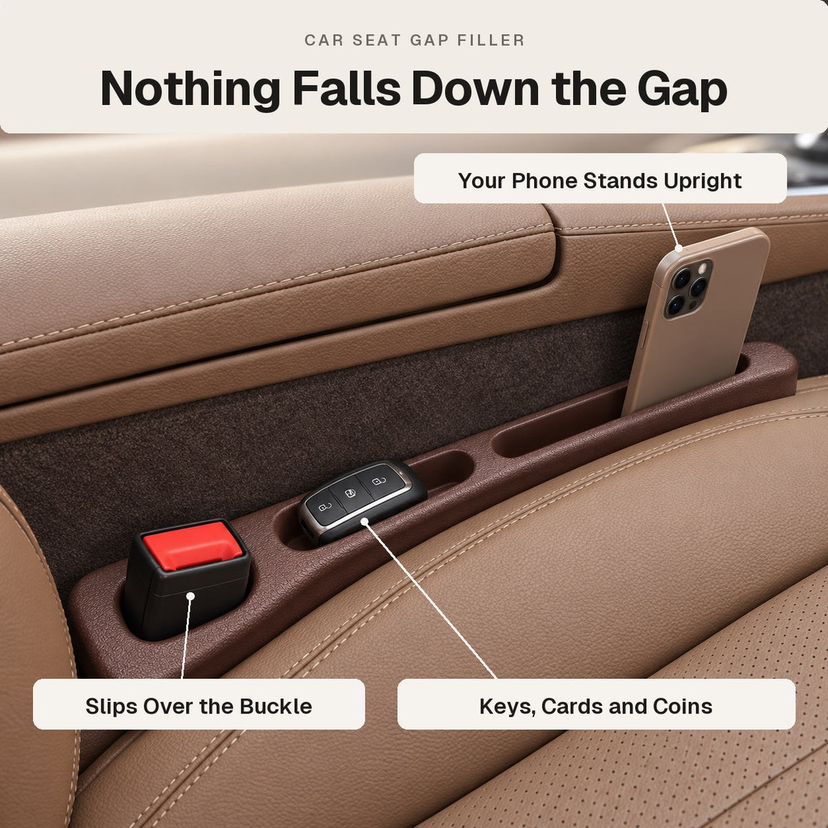Car Seat Gap Filler Organizer (2 Pack)