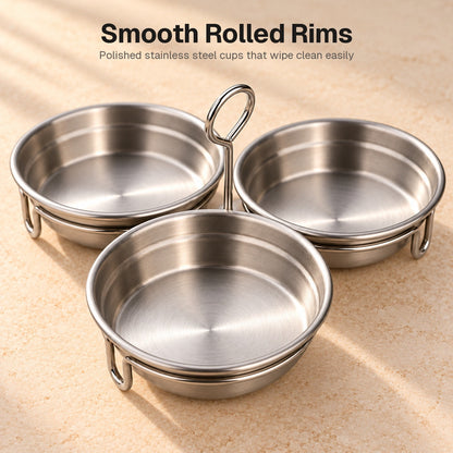 Stainless Steel 3-Cup Egg Poacher