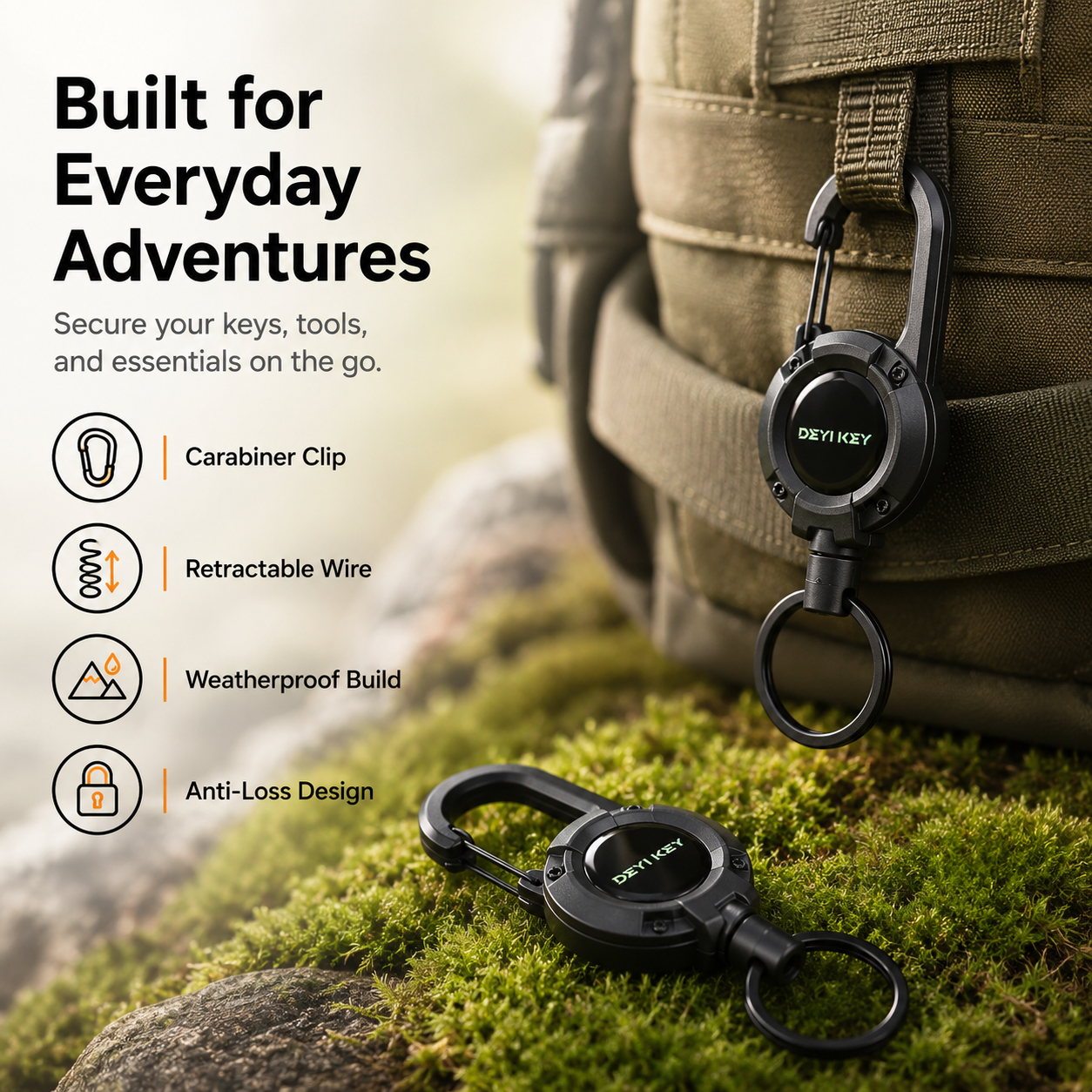 Heavy-Duty Retractable Key Holder VIP
