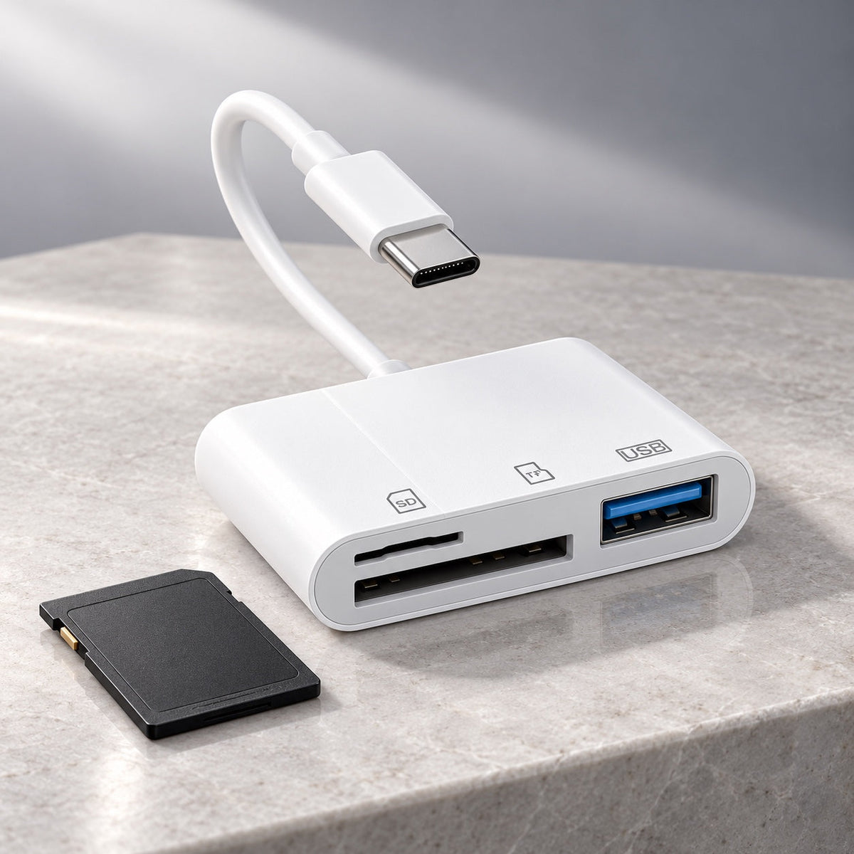 3-in-1 USB-C SD Card Reader